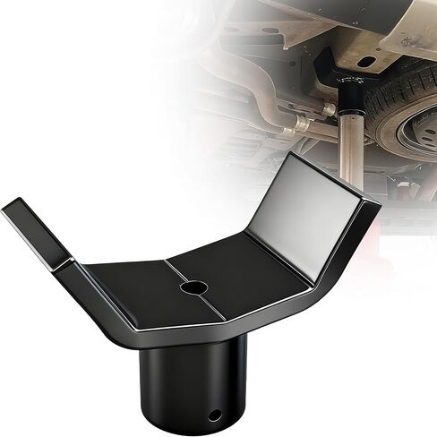 Bottle Jack Adapter for 12-Ton Bottle Jack - Heavy Duty Steel Lifting Saddle Compatible with 3" & 4" Round/Square Axle Tubes - Fits 1.65" or Smaller Jack Accessories - 20,000 lb Capacity (Red) in Saudi Arabia