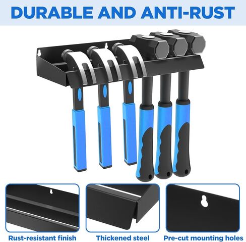 MAQUITA Wall Mount Screwdriver Organizer, Pliers Holder, Hammer Rack, Alloy Steel Hand Tool Storage Organizer for Garage Workshop in Saudi Arabia