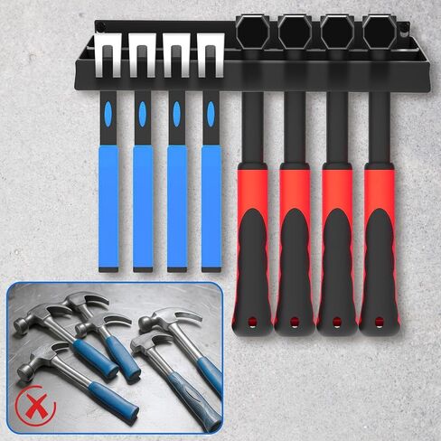 MAQUITA Wall Mount Screwdriver Organizer, Pliers Holder, Hammer Rack, Alloy Steel Hand Tool Storage Organizer for Garage Workshop in Saudi Arabia