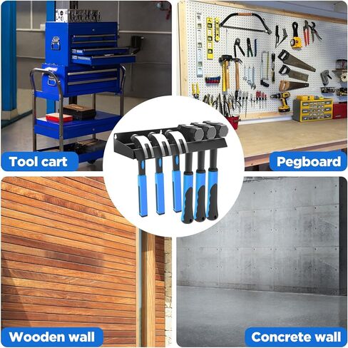 MAQUITA Wall Mount Screwdriver Organizer, Pliers Holder, Hammer Rack, Alloy Steel Hand Tool Storage Organizer for Garage Workshop in Saudi Arabia
