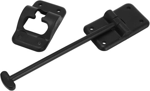 4 مجموعات من حامل الباب على شكل حرف T، حامل الباب، مسافة 6 بوصة بين الباب والجدار على شكل حرف T، لمقطورة RV باللون الأسود in Kuwait