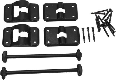 4 مجموعات من حامل الباب على شكل حرف T، حامل الباب، مسافة 6 بوصة بين الباب والجدار على شكل حرف T، لمقطورة RV باللون الأسود in Kuwait