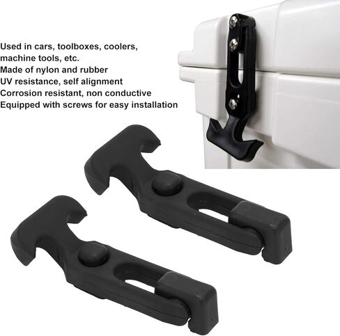 قطعتان من غطاء المحرك المطاطي، مقبض T بمشبك مرن، مقبض مطاطي مرن على شكل T، مزلاج سحب مع براغي لصندوق الأدوات in Kuwait