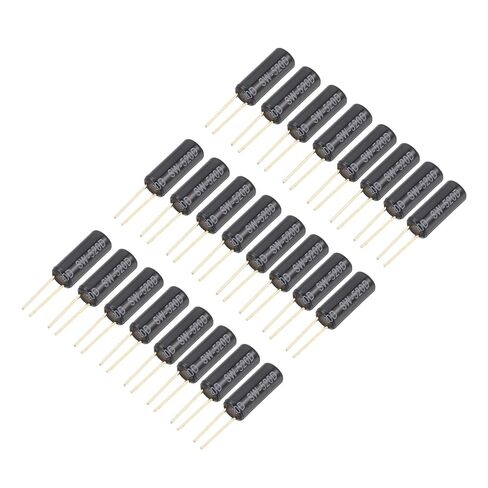 MECCANIXITY 12 Pcs SW-520D Vibration Sensor, 12V 20mA Metal Ball Tilt Shaking Position Switch for Toys DIY Electronics Projects Appliances Security Systems, Golden in Saudi Arabia