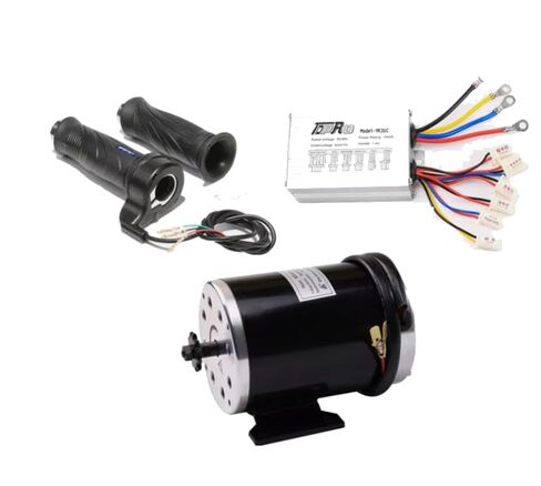 MY1020 48V 1000W مجموعة محرك DC ووحدة التحكم مع قبضة خانق - عزم دوران عالي، قابل للعكس، للدراجات النارية ATV Quad Buggy Go Kart Razor Dirt Bike MX350 MX450 MX500 in Saudi Arabia