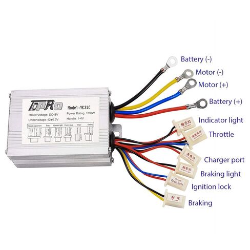 MY1020 48V 1000W مجموعة محرك DC ووحدة التحكم مع قبضة خانق - عزم دوران عالي، قابل للعكس، للدراجات النارية ATV Quad Buggy Go Kart Razor Dirt Bike MX350 MX450 MX500 in Saudi Arabia