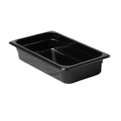 FSE PLPA8132BK Food Pan, 1/3 Size, 2-1/2" deep, Shatter and Scratch Resistant, Dishwasher Safe, Polycarbonate, Black, NSF in Saudi Arabia