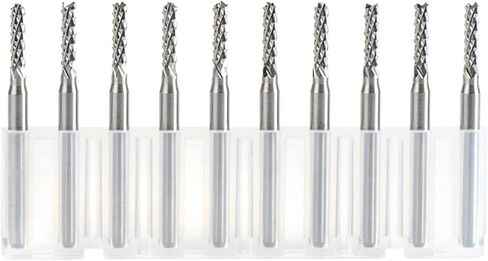 10 قطعة/المجموعة نهاية مطحنة مجموعات الصلبة كربيد الذرة نهاية مطحنة قطع الطحن بت D0.8 1.0 1.6 1.8 2.4 3.1 PCB نهاية مطحنة CNC قطع أدوات الطحن (10 قطعة D3.1 12) in Kuwait