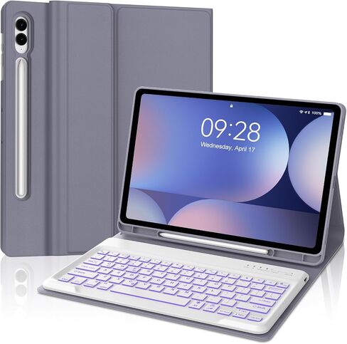 Keyboard for iPad (9",9.7",10.1",10.2",10.5",10.9",11") Tablets, Samsung Galaxy Tablet (10.4, 10.5, 10.9, 11 inch) - 7 Colors Backlit, Bluetooth Wireless USB-C Rechargeable 90 Days Battery, Black in Saudi Arabia