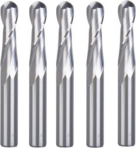 5 قطعة 6x6x50 مللي متر الكرة الأنف نهاية المطاحن 22 مللي متر سيل 2 الناي عالية السرعة الصلب دوامة CNC راوتر بت in Saudi Arabia