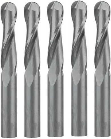 5 قطعة 6x6x50 مللي متر الكرة الأنف نهاية المطاحن 22 مللي متر سيل 2 الناي عالية السرعة الصلب دوامة CNC راوتر بت in Kuwait