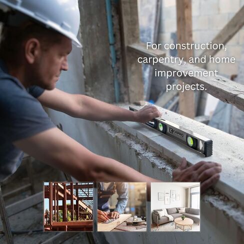 Kapro - 176 MaxPro مستوى I-Beam المغناطيسي شديد التحمل - يتميز بقوارير أفقية ورأسية و+ 45 درجة وموقع راسيا مزدوج الرؤية - ألومنيوم - 48 بوصة in Kuwait