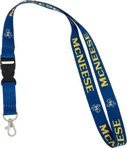 Desert Cactus McNeese State University Lanyard Cowboys Geaux Car Keys ID Badge Holder Keychain Detachable Breakaway Snap Buckle (Blue) in Saudi Arabia