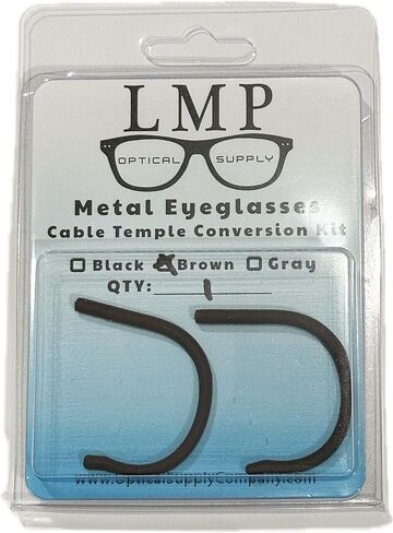 Cable Temple Conversion Kit, Universal Fit for Most Metal Frames, 1.3mm Diameter (Black) in Kuwait