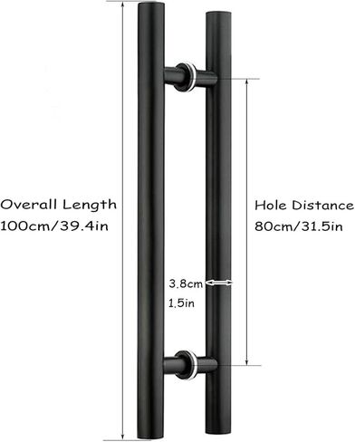 Door Handle Entry Modern Modern Round Push Pull,Heavy Duty Commercial Grade-304 Stainless Steel Sliding Barn Modern Door Handle,for Wooden Doors/Glass Doors/Interior Exterior Doo in Saudi Arabia