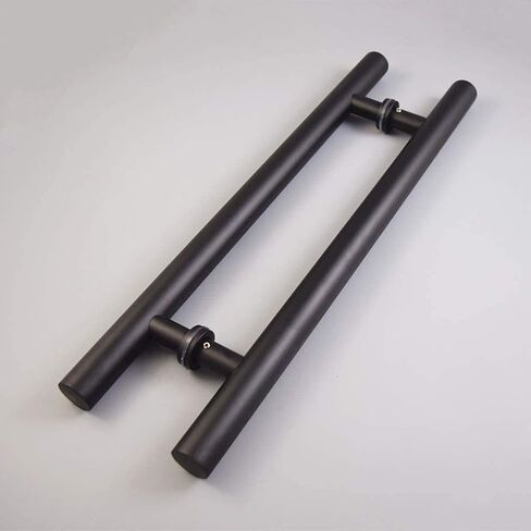 Stainless Steel Commercial Push-Pull Door Handle/Barn Door Pull Handle/Glass Door Handle - 4 Lengths, Black/White in Saudi Arabia
