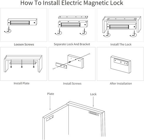 Double Door Electromagnetic Lock, 12V DC Fail-Safe Surface-Mount Magnetic Door Lock with ZL Bracket, Status Indicator & Signal Output, 600LBS Holding Force for Indoor Access Control Systems in Kuwait