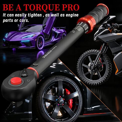 مفتاح عزم دوران محرك 1/2 بوصة 10-170 قدم.رطل/13.6-230.5 نيوتن متر، ± 3% مفاتيح عزم دوران مزدوجة الاتجاه بدقة مع موازين مزدوجة النطاق 72 سنًا in Kuwait