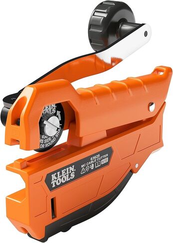 Klein Tools 63625 MC Cable Cutter, Cuts Up to 3/8-Inch Armored Cable (BX, AC, MC, MCAP, Greenfield), Spring Loaded Handle with Storage, Tool-Free Blade Replacement in Saudi Arabia