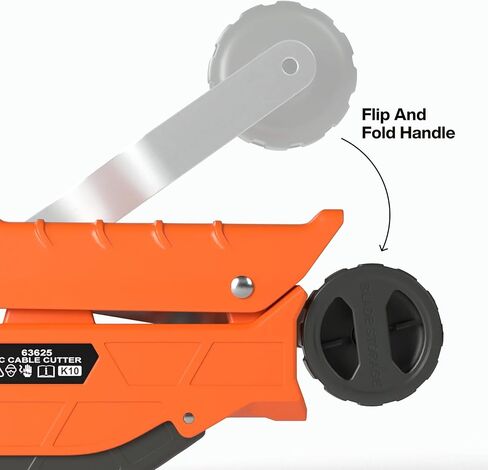 Klein Tools 63625 MC Cable Cutter, Cuts Up to 3/8-Inch Armored Cable (BX, AC, MC, MCAP, Greenfield), Spring Loaded Handle with Storage, Tool-Free Blade Replacement in Saudi Arabia