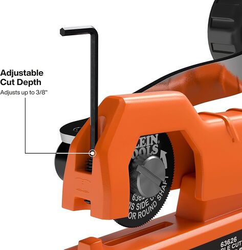 Klein Tools 63625 MC Cable Cutter, Cuts Up to 3/8-Inch Armored Cable (BX, AC, MC, MCAP, Greenfield), Spring Loaded Handle with Storage, Tool-Free Blade Replacement in Saudi Arabia
