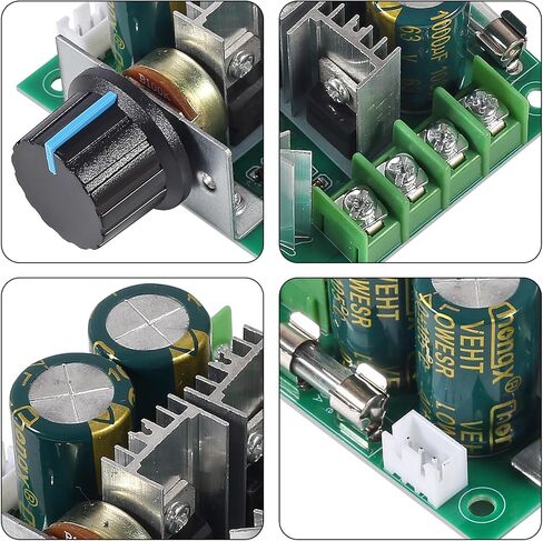 4Pcs 12V-40V 10A DC Auto PWM Motor Speed Control Switch 12V 24V 30V 40V 13KHZ Regulator Governor Speed Controller Voltage Switch 10A 50V 1000uF Regulator Dimmer in Saudi Arabia