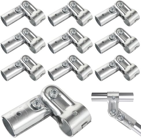 10 قطع من تركيبات الأنابيب المحملة، موصلات أنابيب قابلة للتعديل في اتجاهين، مشابك سياج أنبوبية بمنفذ T، تجهيزات أنابيب معيارية مع مسامير وصواميل ومفتاح ربط، تناسب أنابيب الفولاذ المقاوم للصدأ OD 0.98 بوصة in Kuwait