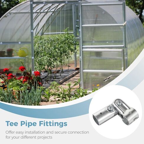 10 قطع من تركيبات الأنابيب المحملة، موصلات أنابيب قابلة للتعديل في اتجاهين، مشابك سياج أنبوبية بمنفذ T، تجهيزات أنابيب معيارية مع مسامير وصواميل ومفتاح ربط، تناسب أنابيب الفولاذ المقاوم للصدأ OD 0.98 بوصة in Kuwait