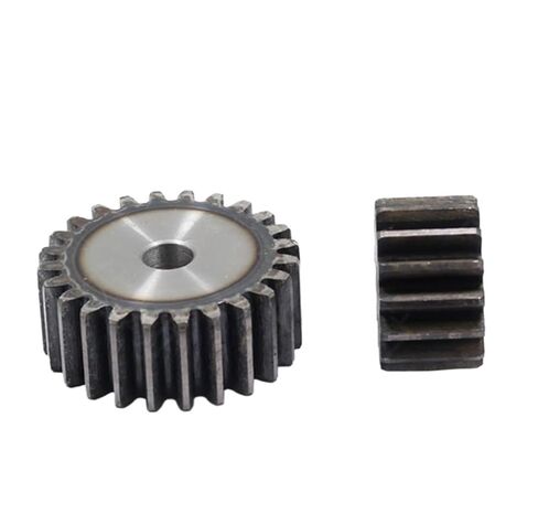Steel Heavy Duty Motor Pinion Gear 2M 10T-25T Spur Gear Cylindrical Flat Steel Hardening(25 Teeth (Bore 10mm)) in Saudi Arabia