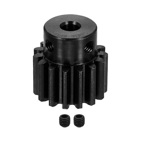 uxcell 2Pcs 1.5 Mod 14T Spur Gear 8mm Bore, 1045 Steel Pinion Gear Black Surface Treatment, 20° Pressure Angle, for Spur Rack and RC Model Car or Motor DIY(16mm) in Saudi Arabia