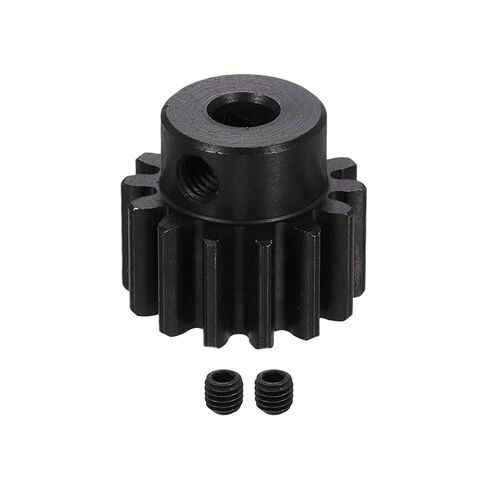 uxcell 2Pcs 1.5 Mod 14T Spur Gear 8mm Bore, 1045 Steel Pinion Gear Black Surface Treatment, 20° Pressure Angle, for Spur Rack and RC Model Car or Motor DIY(16mm) in Saudi Arabia