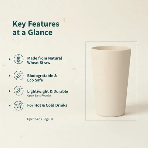 12 عبوة من أكواب قش القمح الفاخرة، 6 قطع 20 أونصة و6 قطع 10 أونصة أكواب شرب غير قابلة للكسر، بديل لمجموعات الأكواب البلاستيكية، كوب أكواب مياه قابل لإعادة الاستخدام، آمن للاستخدام في الميكروويف وغسالة الأطباق، خالٍ من البيسفينول أ، 6 ألوان in Kuwait