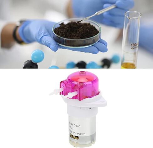 aqxreight Peristaltic Liquid Pump Strong Suction Small Dosing Pump for Lab Analytic Pharmaceutical DC 12V 3 X 5mm 800 Small Life Noise Pollution Red Dosing Lifespan This Motor Powerfu (1 * 3mm) in Saudi Arabia