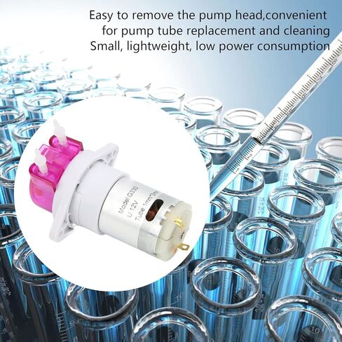 Acouto Peristaltic Liquid Pump with Strong Suction for Laboratory Analysis and Pharmaceutical Use - DC 12V, 100mlmin Rate (1 * 3mm) in Saudi Arabia
