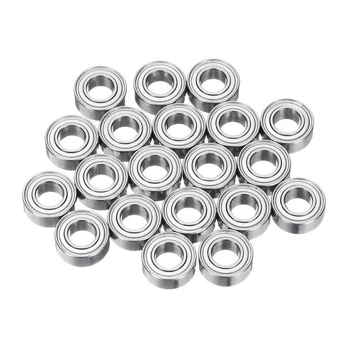 uxcell 20pcs MR105ZZ Miniature Deep Groove Ball Bearings 5x10x4mm Double Shielded Bearings for Electric Motor, Home Appliances, Garden Machinery, P6 (ABEC 3) in Saudi Arabia