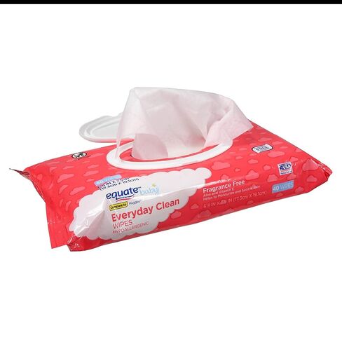 Equate Everyday Clean Fragrance Free Wipes, 40 sheets in Saudi Arabia