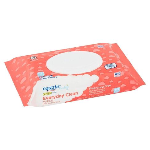 Equate Everyday Clean Fragrance Free Wipes, 40 sheets in Saudi Arabia