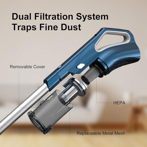 Corded Vacuum Cleaner Powerful Suction Dual Filtration with HEPA Filters One-Touch Dustbin Emptying Ultra-Lightweight & Portable Ideal for Home Cleaning 16.5-Foot Power Cord in Saudi Arabia