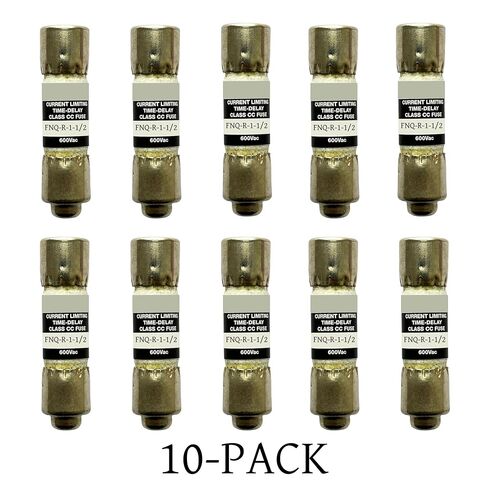 10 عبوات جديدة FNQ-R-1-1/2 FNQ-R-1-1/2A FNQ-R 1-1/2A 1.5A 600Vac صمام تأخير الوقت، FNQ-R-1-1/2A فئة CC صمام تحديد التيار in Kuwait