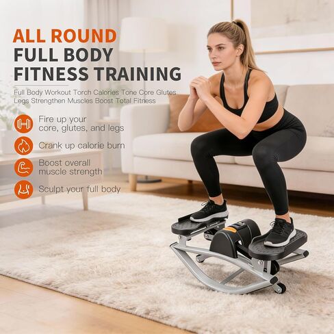 جهاز هزاز للياقة البدنية من الجانب إلى الجانب للتمرين في المنزل، منصة هزازة جانبية مناسبة للتمرين للنساء، آلات تسلق عمودية صغيرة محمولة in Kuwait