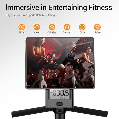 دراجة تمرين CURSOR FITNESS راقد، دراجة ثابتة مقاومة مغناطيسية 16 مستوى للتمرين المنزلي مع أجهزة استشعار النبض، مقعد وظهر قابلان للتعديل in Kuwait