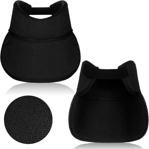 2 Pcs Hockey Neck Guard Cut Resistant Neck Guard with Bib Soft Ice Hockey Collar Foam Padded Protector Fits 8.6 to 10.2 Inches for Adult Players Protective Gear, Black in Saudi Arabia