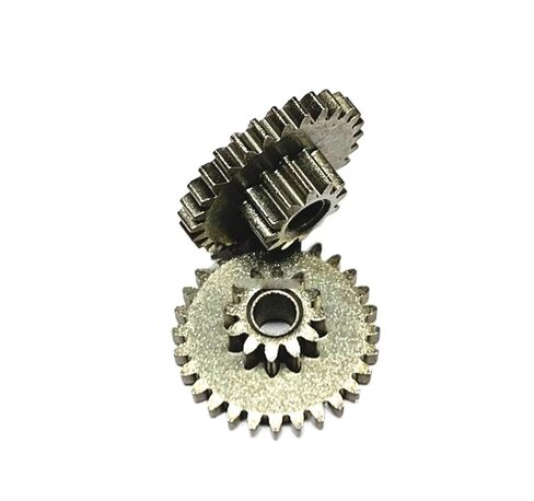 Steel Heavy Duty Motor Pinion Gear 2pcs Metal Double Gear 0.5M 12T-28T 3mm Hole Motor Shaft Loose Match in Saudi Arabia