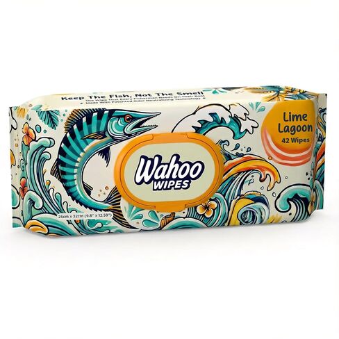 Wahoo Wipes – Durable Odor-Neutralizing Wet Wipes for Fishing, Hunting, Field Dressing, Boating, and Outdoor Gear Cleaning, 42 Count, 1 Pack, by Dirty Ducks LLC. in Saudi Arabia