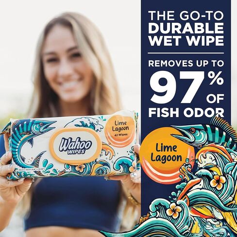 Wahoo Wipes – Durable Odor-Neutralizing Wet Wipes for Fishing, Hunting, Field Dressing, Boating, and Outdoor Gear Cleaning, 42 Count, 1 Pack, by Dirty Ducks LLC. in Saudi Arabia