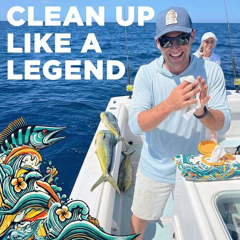 Wahoo Wipes – Durable Odor-Neutralizing Wet Wipes for Fishing, Hunting, Field Dressing, Boating, and Outdoor Gear Cleaning, 42 Count, 1 Pack, by Dirty Ducks LLC. in Saudi Arabia