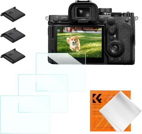 K&F Concept [3pcs Screen Protector for Sony ZV-1/ZV-1 II/ZV-E10 Camera & Hot Shoe Cover, Ultra Clear Tempered Glass Screen Protector, Anti Scratch Bubble Free Ultra Resistant in Saudi Arabia