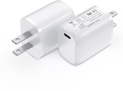 [4 عبوات] شاحن حائط USB-C، محول طاقة USB-C بقدرة 20 وات للهاتف 15/14/13/15 Pro/Pro Max/Plus/XS/XR/X، Galaxy، Pixel، i Pad والمزيد in Kuwait