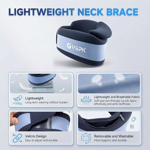 Ice Silk Neck Brace,Neck Brace Cervical Collar,Neck Support Brace for Sleeping Soft,Breathable Cervical Collar for Pain Relief/Posture Correction,Travel, Workers & Neck Injury Recovery for Women & Men in Saudi Arabia