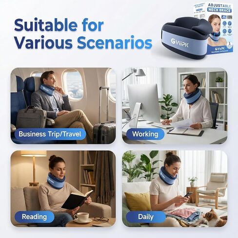 Ice Silk Neck Brace,Neck Brace Cervical Collar,Neck Support Brace for Sleeping Soft,Breathable Cervical Collar for Pain Relief/Posture Correction,Travel, Workers & Neck Injury Recovery for Women & Men in Saudi Arabia